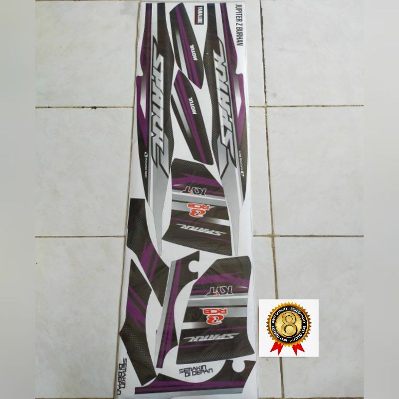 Striping Yamaha Jupiter Z Burhan Spark ungu hitam variasi kode 847