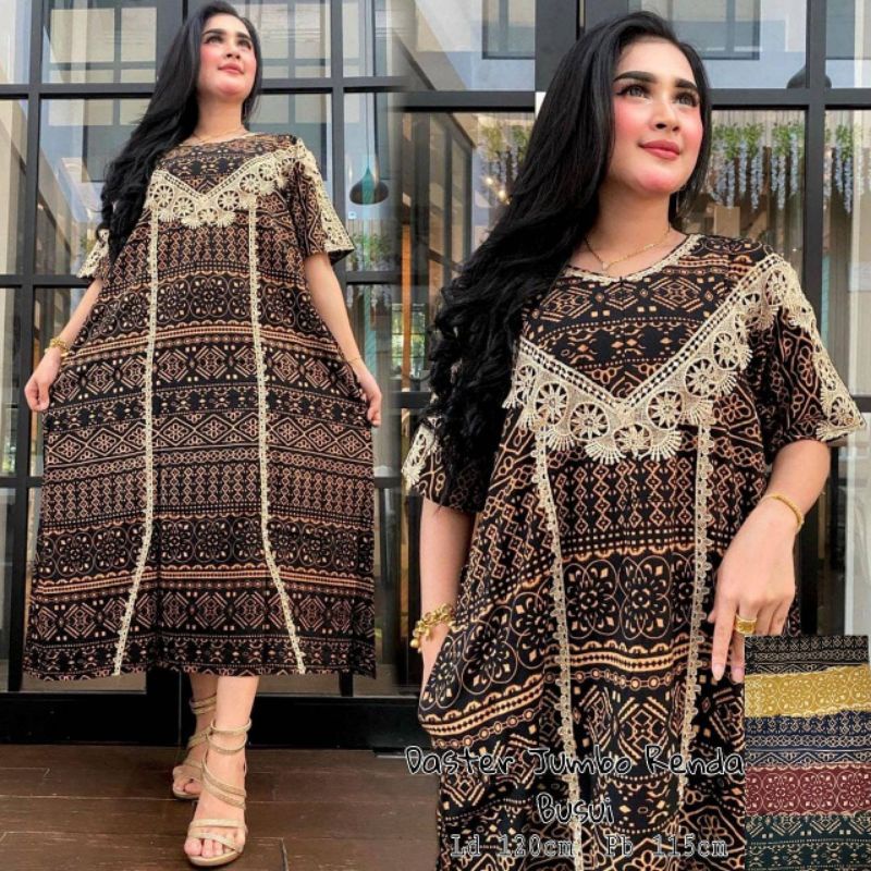 BISA COD JUMBOD 120 motif terbaru / daster renda / daster Arab murah