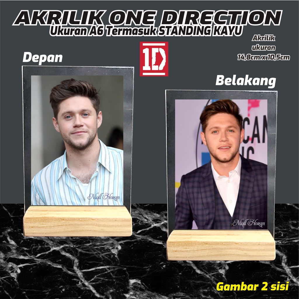 Akrilik Photo ONE DIRECTION // GAMBAR 2 SISI FULL LAMINASI