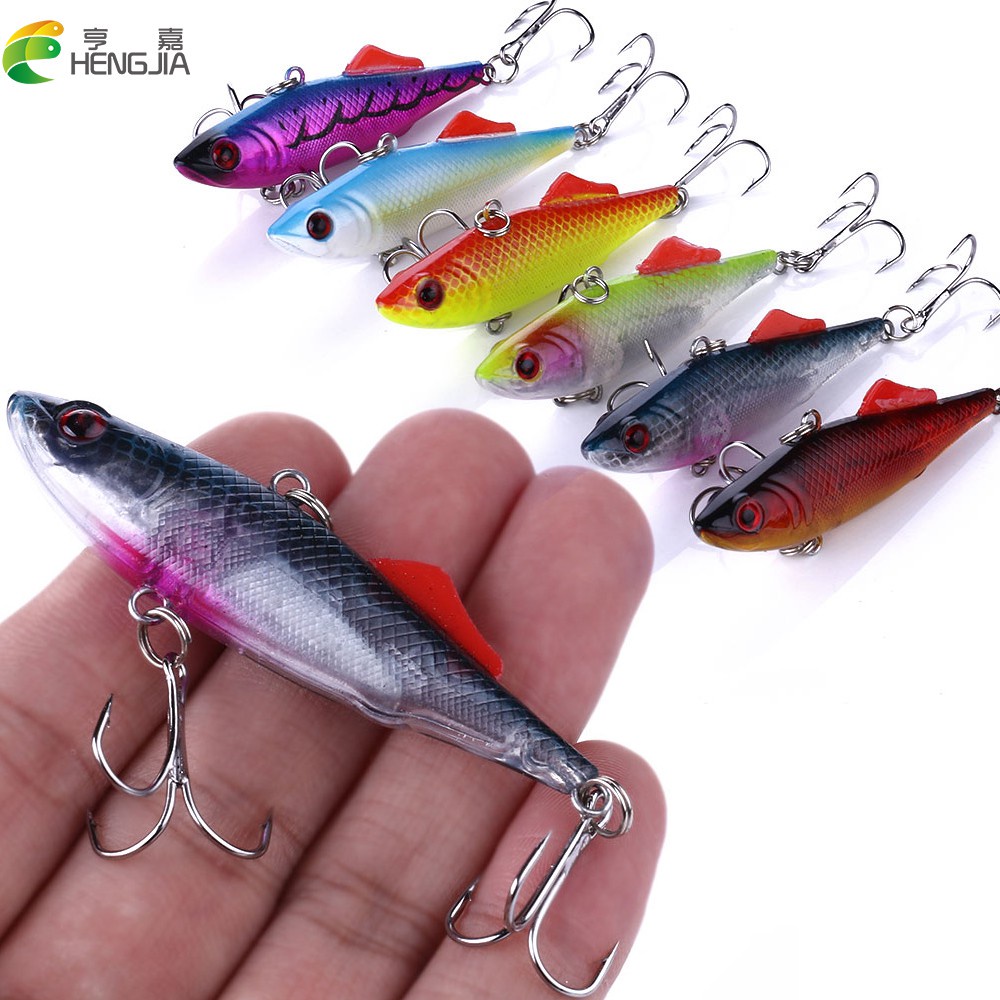 Hengjia 6pcs Umpan Pancing Ikan Imitasi 7cm 16.5g Vib