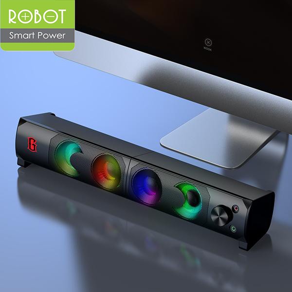 NA - Soundbar Gaming 2 in 1 Robot Speaker Aktip LED RGB Stereo rs300