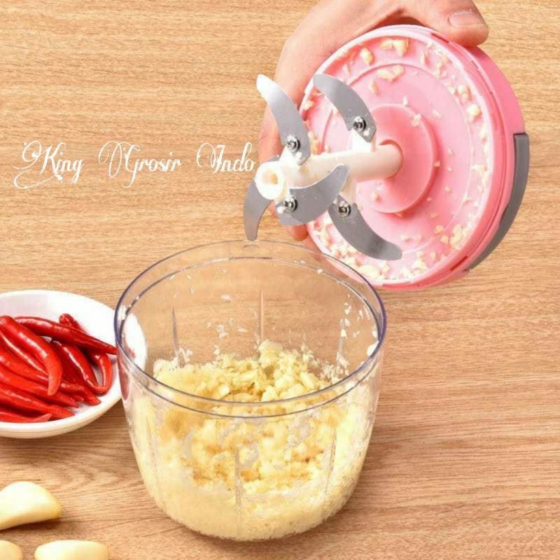 Blender Tarik Speedy Chopper Buat Daging 5 Pisau Cutter / Sayur Praktis Serbaguna Multifungsi 900 ML