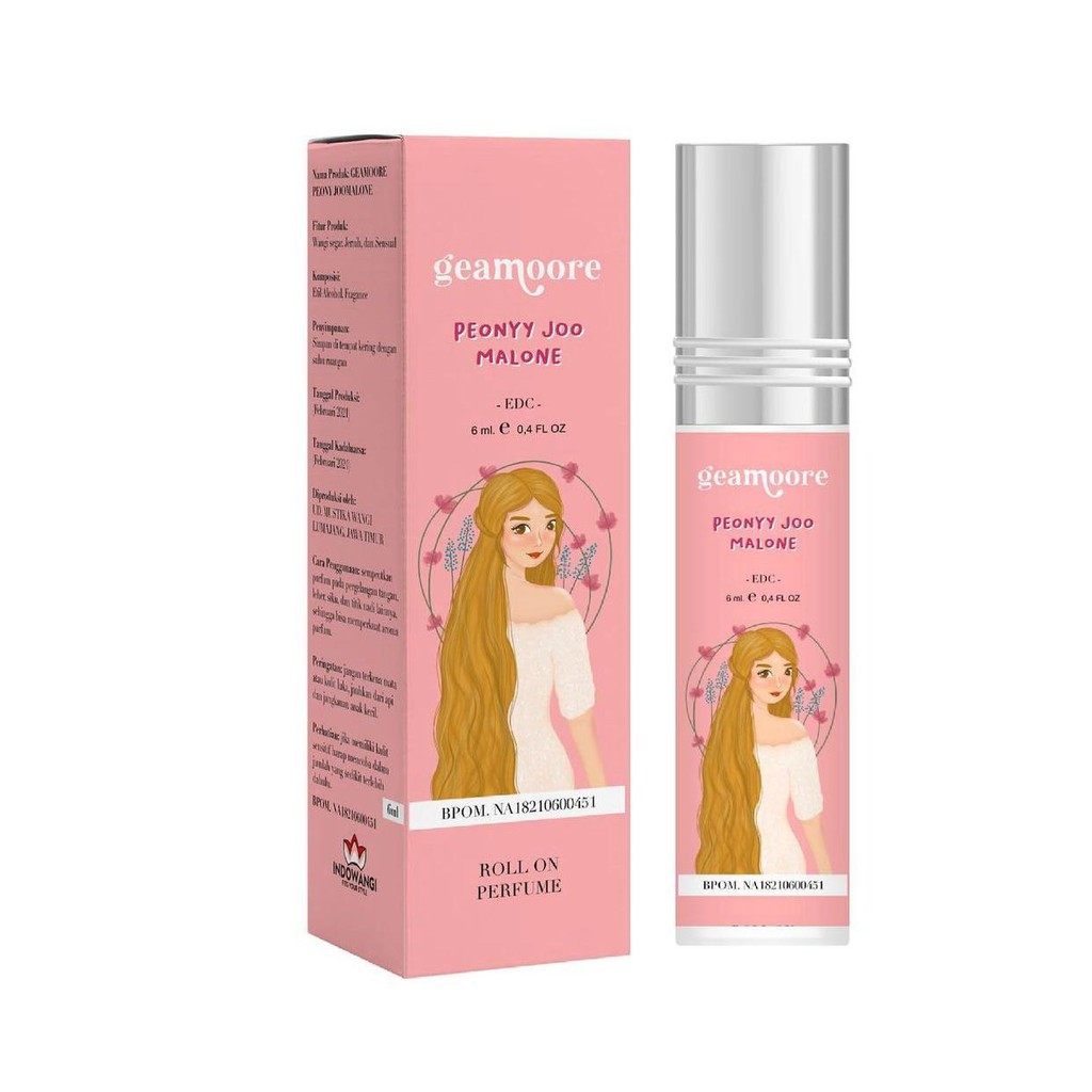 [BUY 3 GET 1 FREE GIFT] INSPIRED PARFUME BY GEAMOORE PARFUME PARFUM ROLL ON 6 ml PARFUM GEAMOORE BPOM ORIGINAL-PEONY JO MALOONE