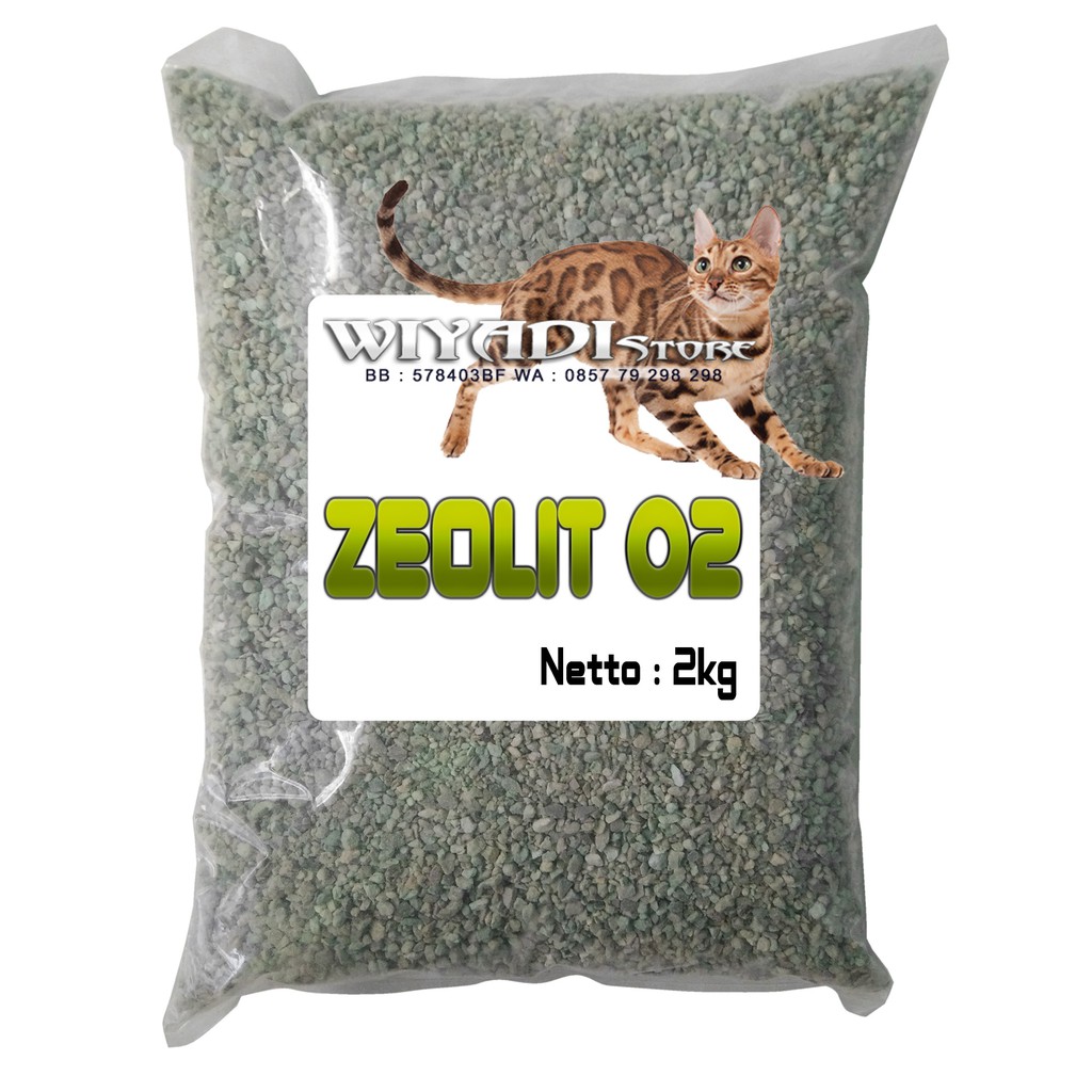 Pasir Kucing Zeolit 02 [Re-pack 2kg] Tempat PUP Penghilang bau