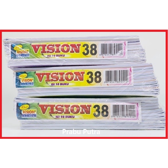 

Vision-Buku Tulis Vision 38 Lembar 1 Pak 10 Buku Motif cover acak