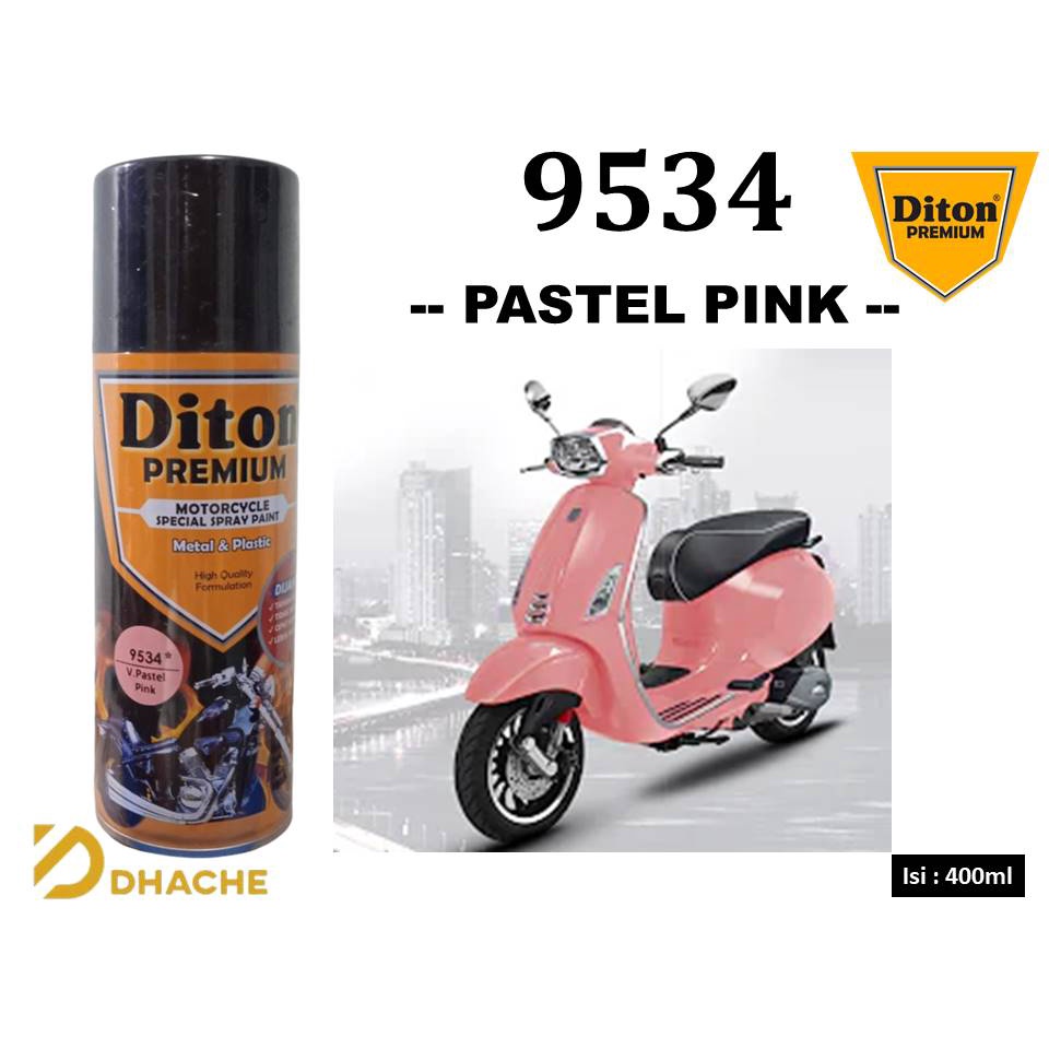 Cat Pilox Diton Premium 9534 Warna Pastel Pink Merah Muda 400cc Pylok Semprot Aerosol Krayon Terbaru Bodi Mesin Velg