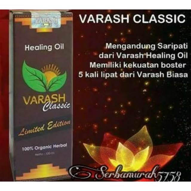 VARASH CLASSIC ORIGINAL 100ML - MINYAK HERBAL ALAMI KLASIK