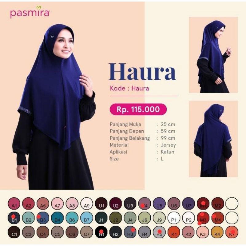Laila Collection HAURA Pasmira Hijab Instan Syar'i