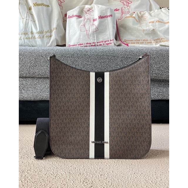 MK Briley Large Messenger Black Multi Crossbody