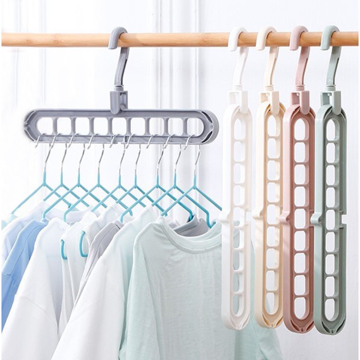 MARKAS88 Hanger Baju Gantungan Pakaian 9 in 1 Magic Hanger Serbaguna Hanger Lemari Serbaguna