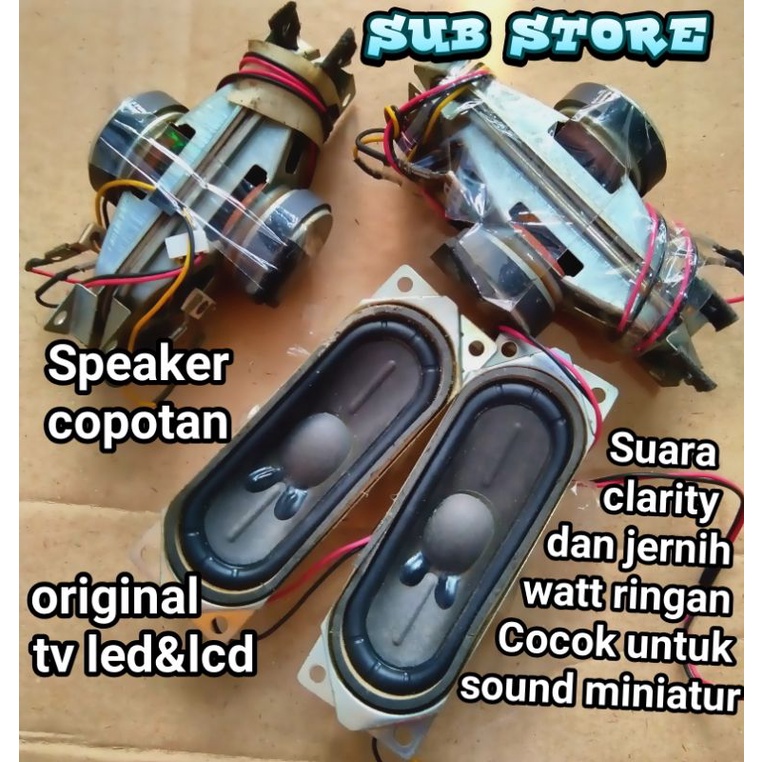 SPEAKER ORIGINAL COPOTAN TV LED LCD 2 4 INCH BASS MIDEL TRIBEL JERNIH WOOFER FULLRANGE SUBWOOFER MIN