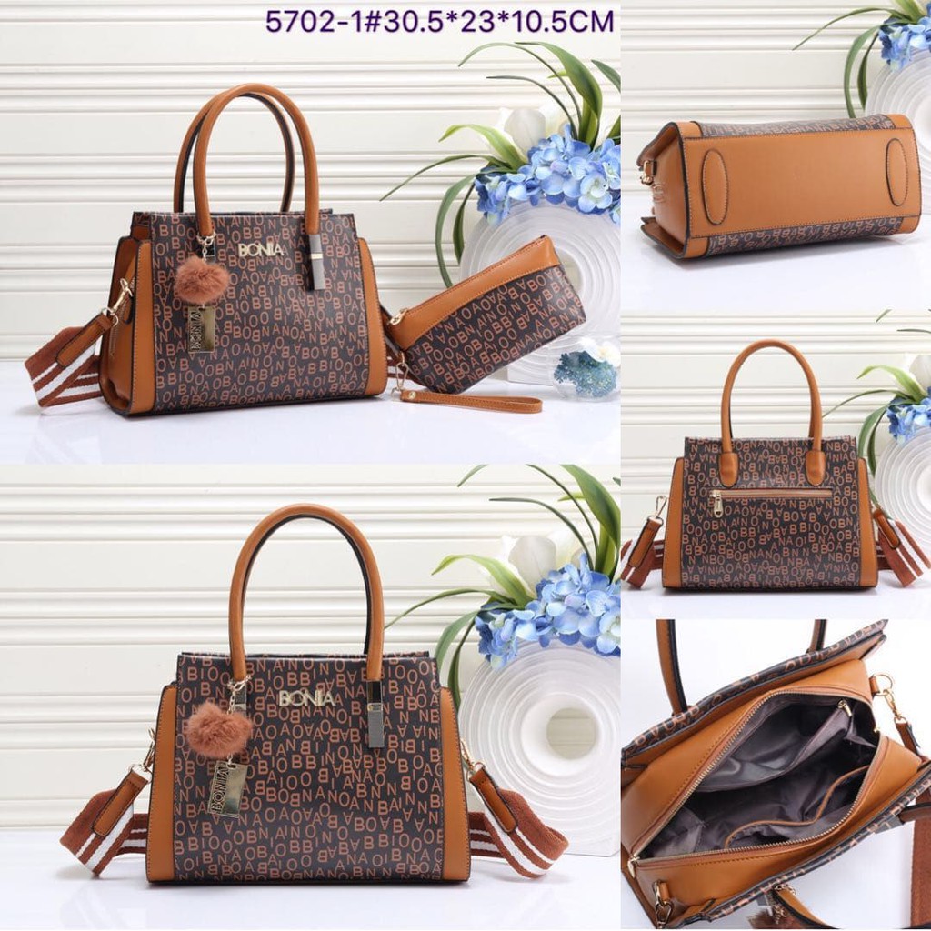 Tas Batam Import Wanita Handbag Bonia set 2 in one Series # 5702-1#