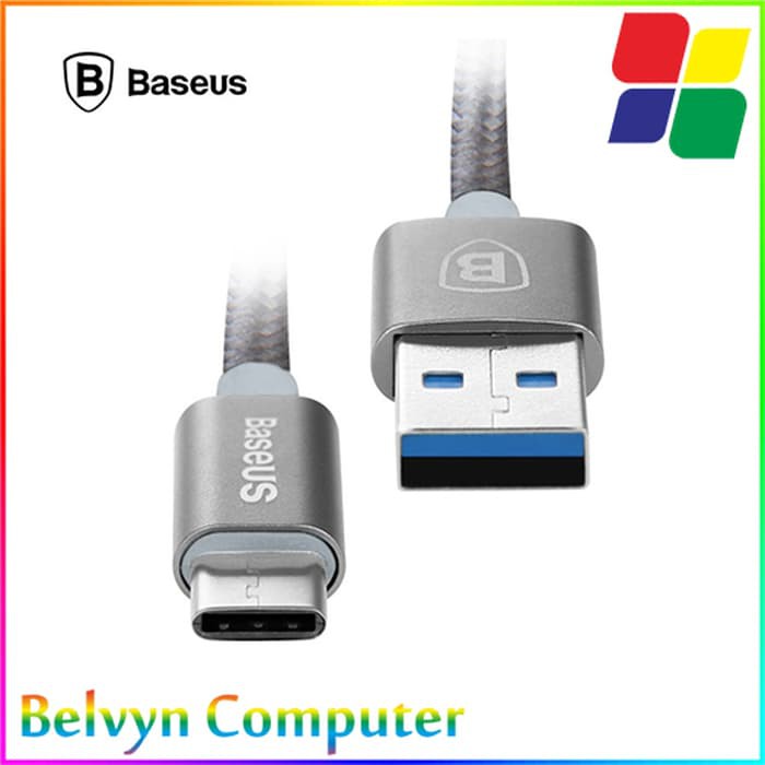 Terbaru Baseus Aluminium USB Type C to USB 3.0 Male 1 Meter - Gray