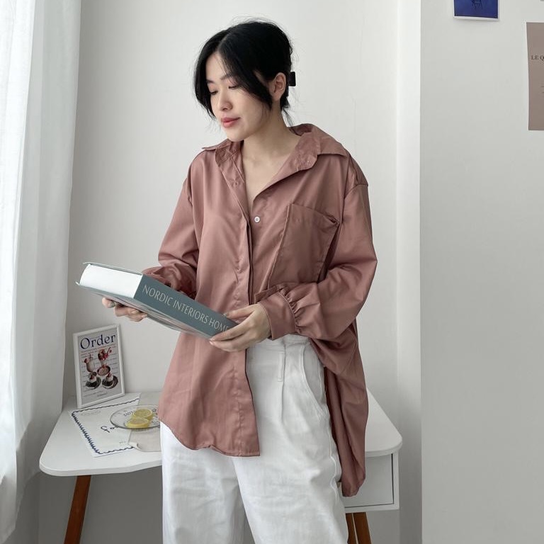 SIVALI Serin Shirt - Kemeja Oversize Wanita | Kemeja Kerja Formal Bahan Premium