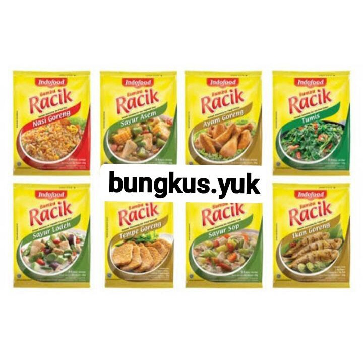 

BUMBU RACIK INDOFOOD NASI GORENG AYAM GORENG TEMPE GORENG SAYUR ASEM SAYUR SOP NASI GORENG / BUMBU MASAK