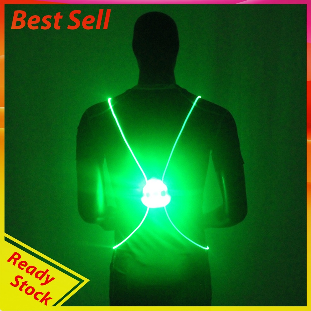 LED Fiber Y-Shaped Reflective Harness Night Riding Luminous Chest Straps