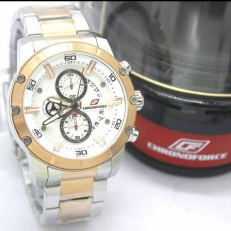 JAM TANGAN PRIA CHRONOFORCE CF 5319 / CF 5319 SILVER ROSE [ORIGINAL]