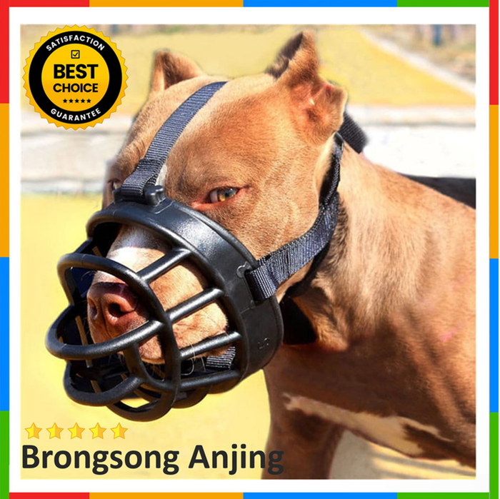 Dog Muzzle Brangus Brongsong Anjing Besar Masker Anjing Pelindung Mulut Anti Gigit No Bite Shopee Indonesia