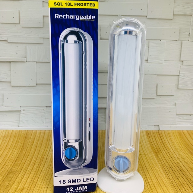Lampu Emergency Recharger Surya SQL 18L Frosted - Lampu darurat SURYA SQL 18L Frosted