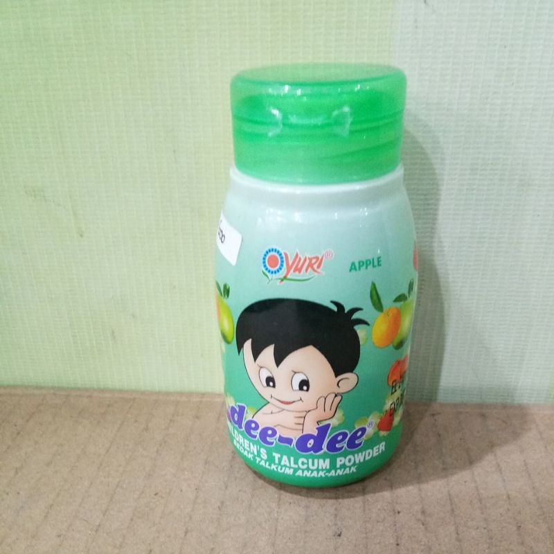 YURI DEE-DEE CHILDERN'S TALCUM POWDER APPLE, STRAWBERRY, ORANGE 45GR