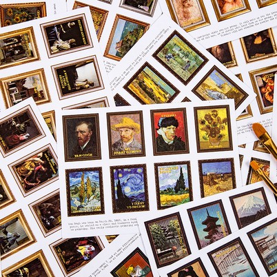 

HI322 Stiker Retro Vintage 3pcs Lukisan Journaling Scrapbooking