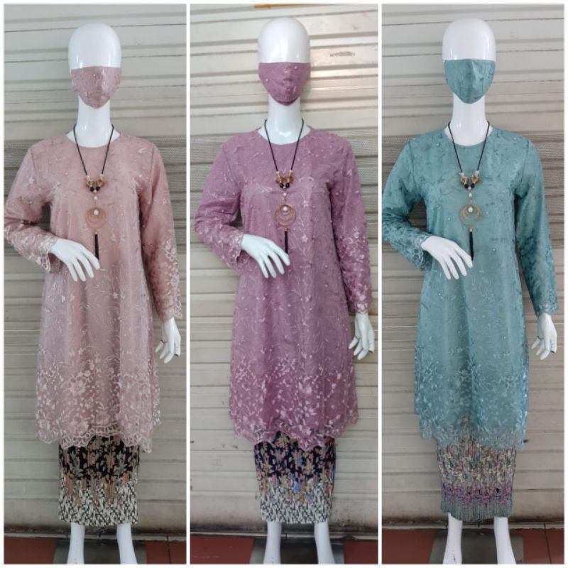 TUNIK TILLE BORDIR/TUNIK KEBAYA/KEBAYA MODERN/KEBAYA JUMBO LD 130/KEBAYA/TUNIK/BAJU/KEBAYA COUPLE-6