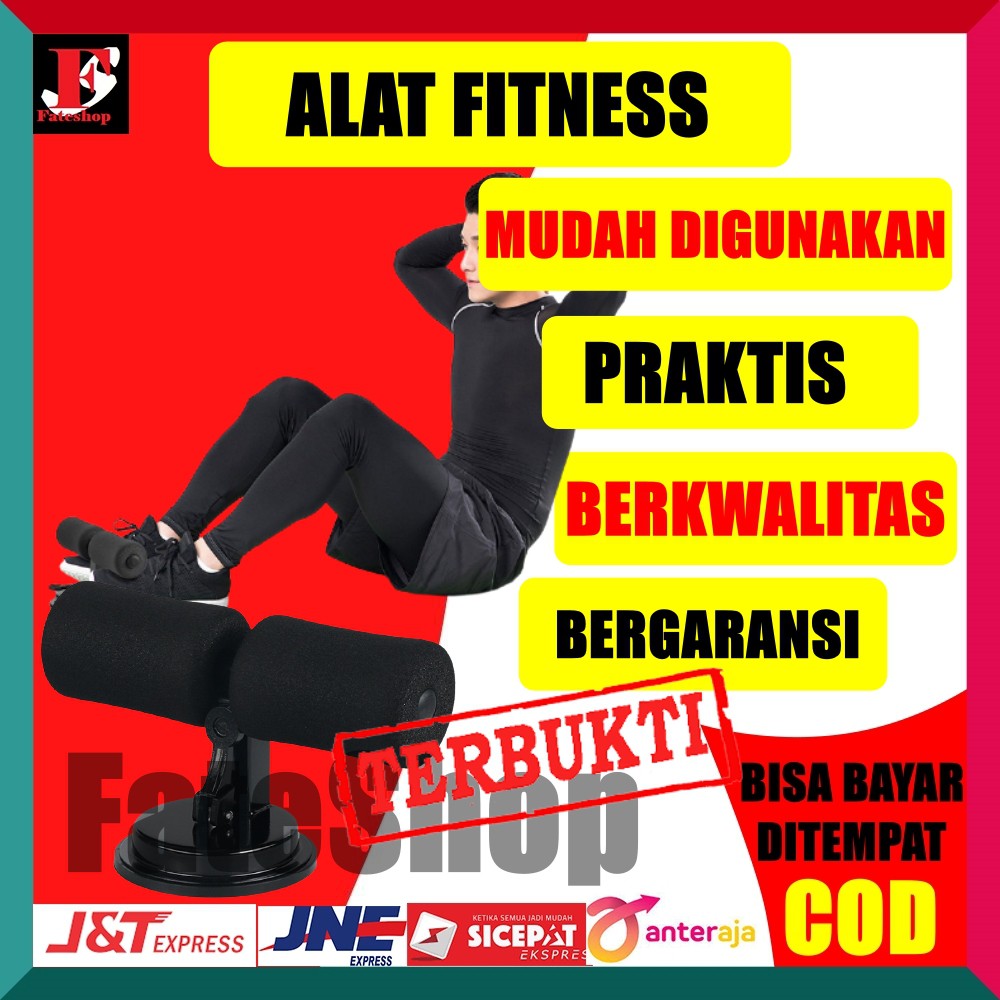Hitam Alat Gym Fitnes Sit Up Bench Alat fitness Rumahan Alat Bantu Sit Up Home Gym Laris Murah A48