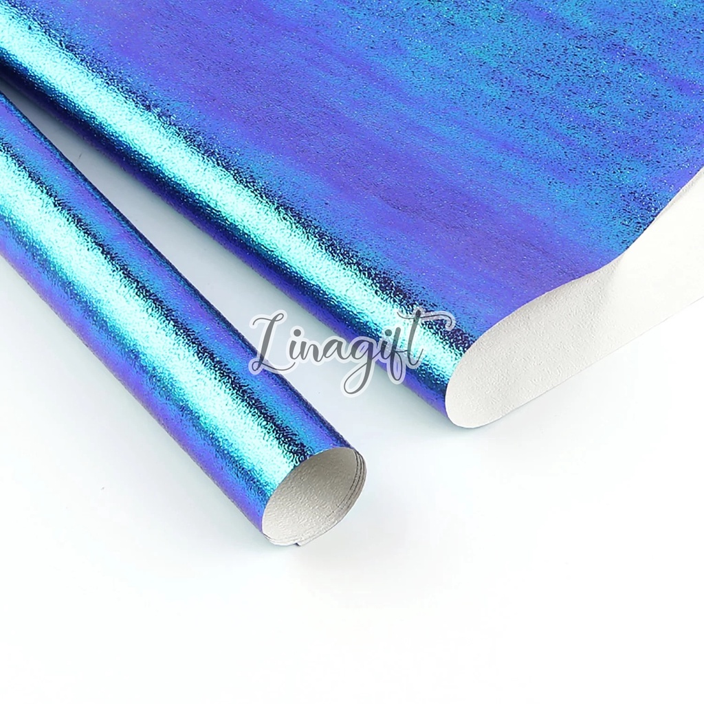 ( 3 Lembar ) HOLOGRAM RAINBOW PAPER - KERTAS KADO PELANGI / GIFT WRAPPING HOLLOGRAM EMBOSSED METALLIC PAPER / TEBAL POLOS METALIK / KERTAS BUNGA MENGKILAP FANCY - DEKORASI KADO HIASAN RUANGAN PESTA SELAMAT IDUL FITRI EID MUBARAK HAPPY IDUL ADHA