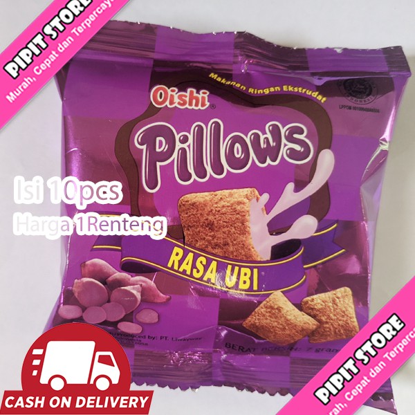 

Camilan Pillows Biskuit Bantal MAKANAN 1rtg 10bungkus