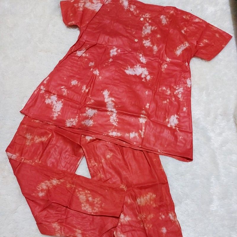 ONE SET PIYAMA CP TIEDYE WANITA / SET PAJAMAS TIE DYE CELANA PANJANG (etalase1)-Motif 17