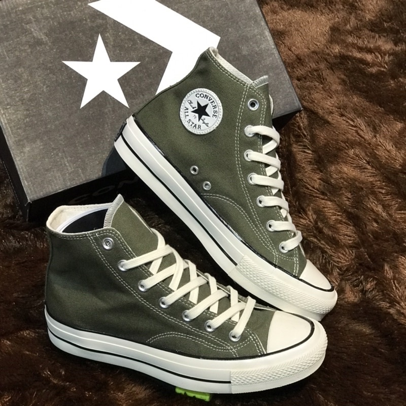 (COD) SEPATU C0NVERSE 70S GREEN OLIVE HIGH GREAT ORI