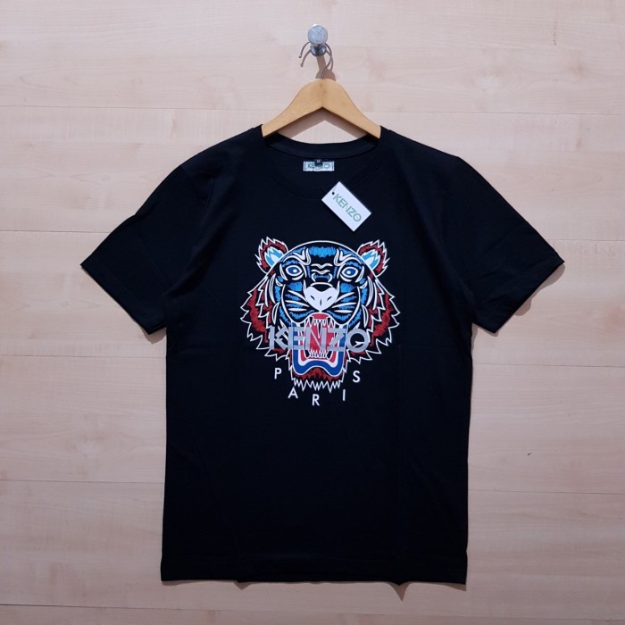 KAOS T SHIRT KENZO TIGER REDS TEE BLACK - M