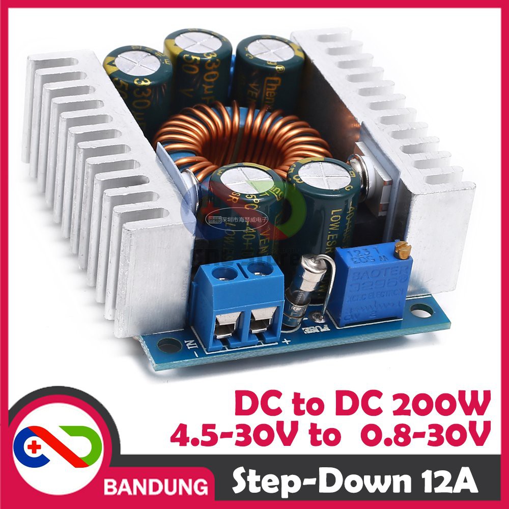 DC-DC BUCK STEP DOWN ADJUSTABLE CONVENTER POWER SUPPLY 12A 200W MODULE