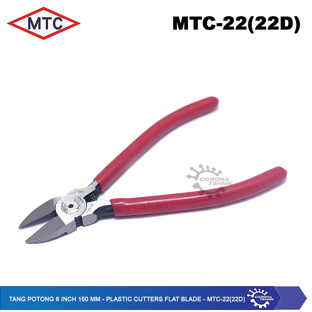 MTC-22 (22D) - Tang Potong 6 Inch 150 mm - Plastic Cutters Flat Blade