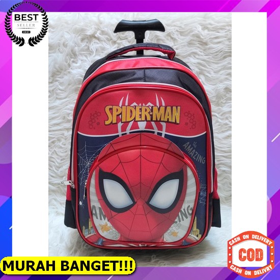 Troli Anak Perempuan Tas Troli Anak Sd Tas Roda Anak Tk Tas Ransel Troli Untuk Kado Karakter Bt21 Em