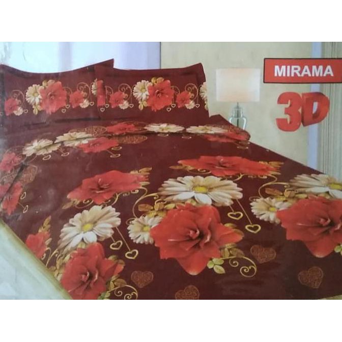 Macam-Macam Motif, Sprei Bonita Mirama No.1 King 180 Seprai Kembang Bunga Aster Putih Red ,Kuwalitas