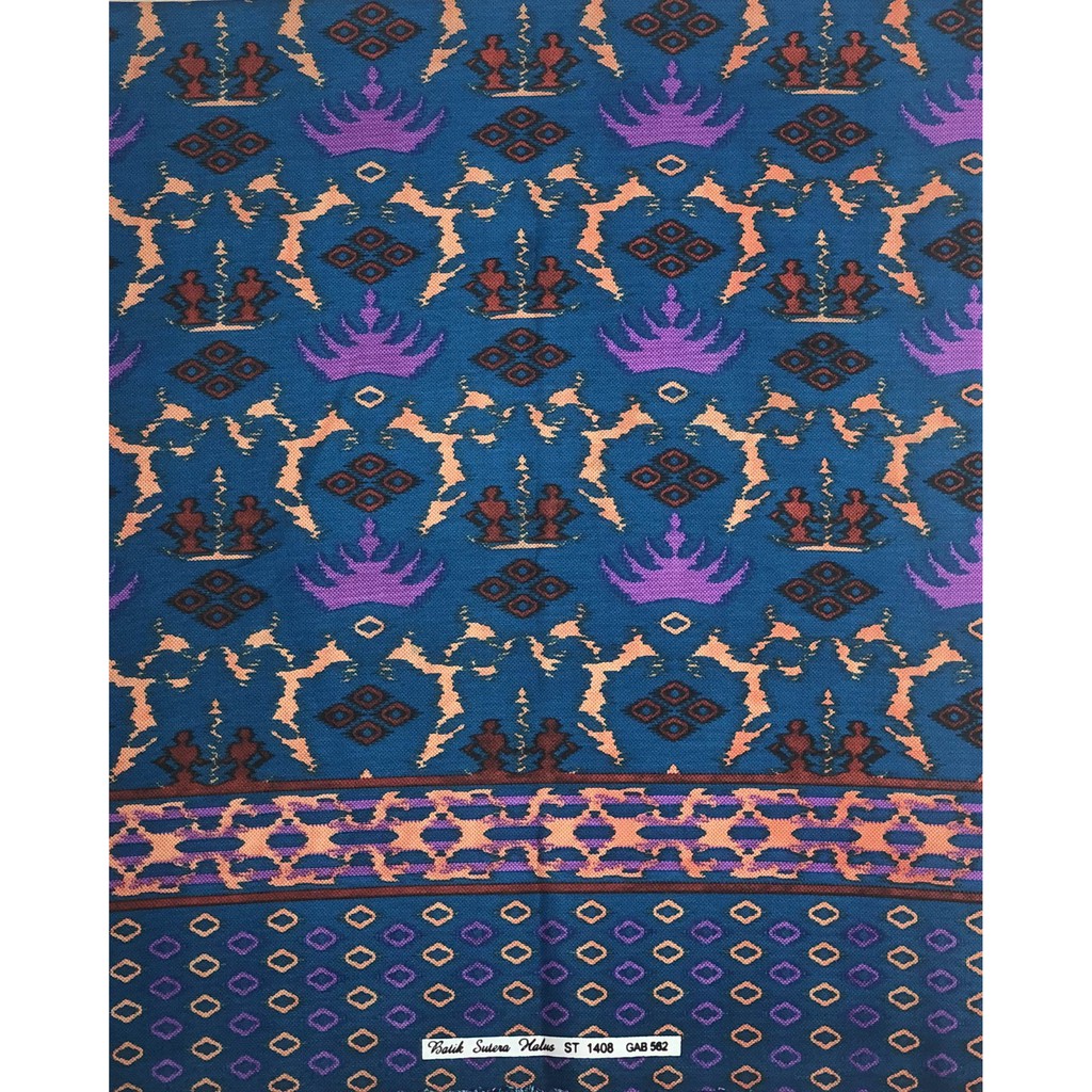 Kain Batik Sutra Silk Premium Motif Papua (lebar 115cm)