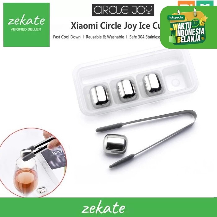 TERBARU XIAOMI MIJIA CIRCLE JOY ICE CUBE ES BATU PENDINGIN MINUMAN STAINLESS