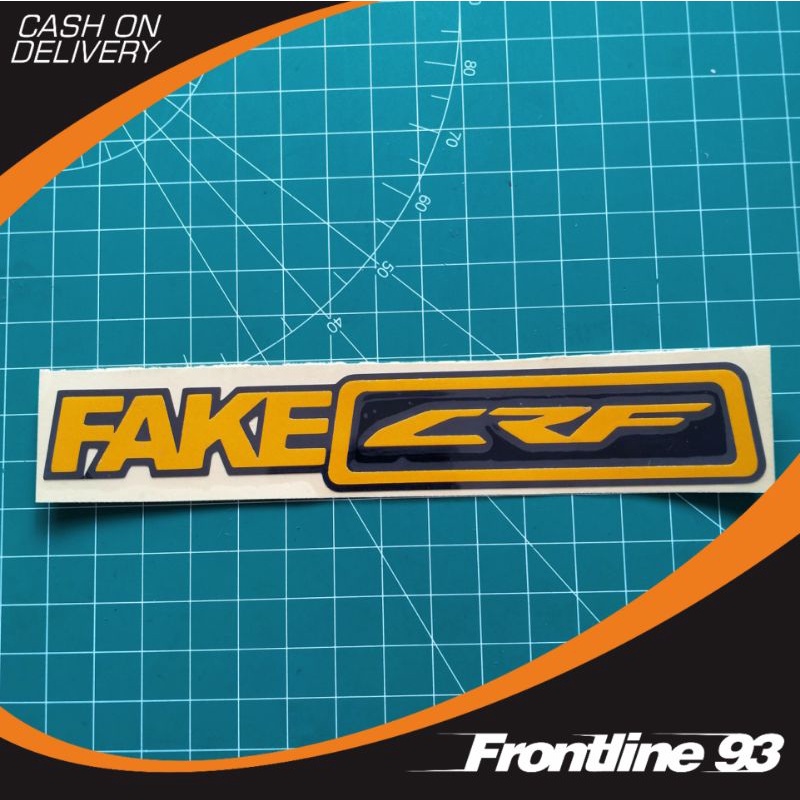 Cetak Sticker Cutting Logo Fake Crf Custom Stiker Cutting Racing Trail Motor Mobil Helm