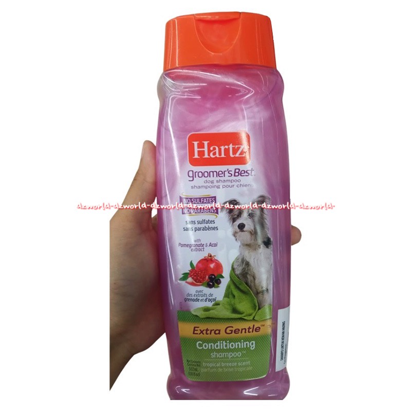 Hartz Groomer's Best Extra Gentle 532ml Harts Sampo Anjing Hartz Groomer Best Dog Shampoo Pomegranate Acoi