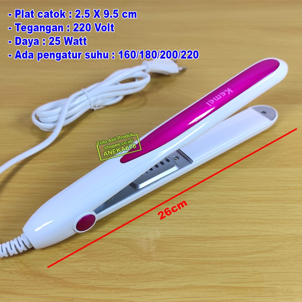 KEMEI KM 532 CATOKAN LURUS ALAT CATOK RAMBUT KERAMIK ORIGINAL KM532