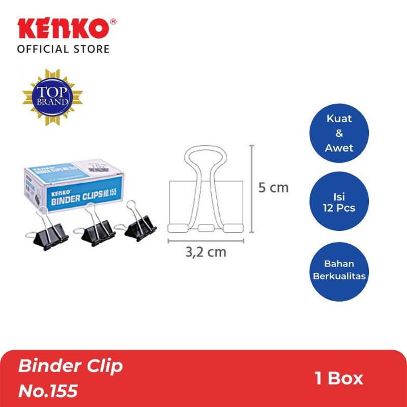 

BINDER CLIP 155 PENJEPIT KERTAS UKURAN 155
