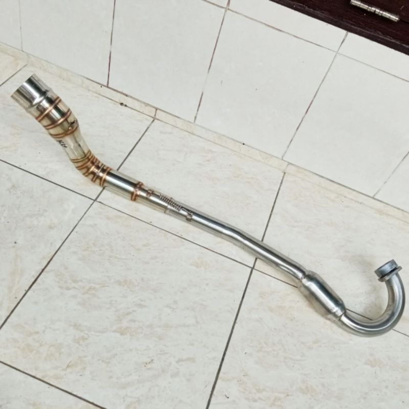 pipa Leher leheran Knalpot Klx 150 dtracker 150 inlet 50MM