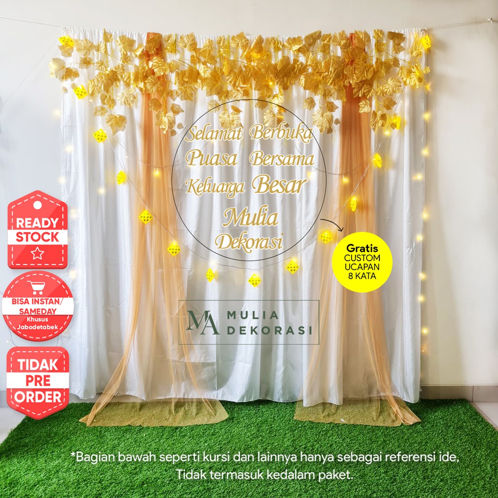 Dekorasi Backdrop Lebaran Ramadhan Marhaban Paket Lengkap Hari Raya Idul Fitri