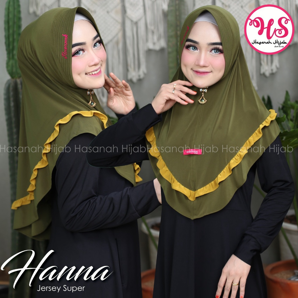 JILBAB INSTAN HANNA HASANAH HIJAB JERSEY AIRIS