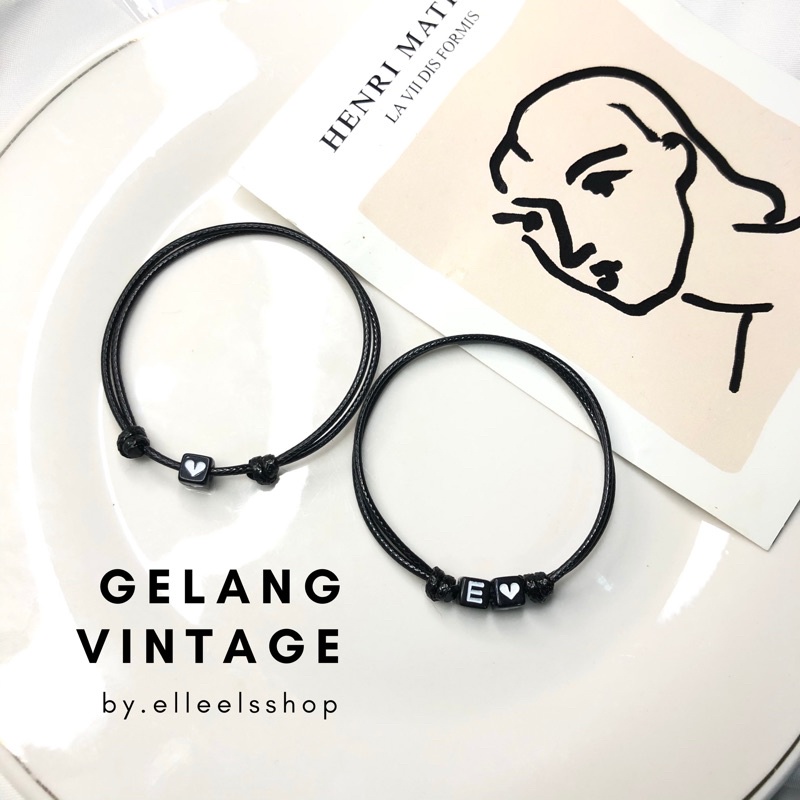 GELANG TALI HURUF LOVE DADU/LOVE DADU BLACK/GELANG COUPLE HURUF