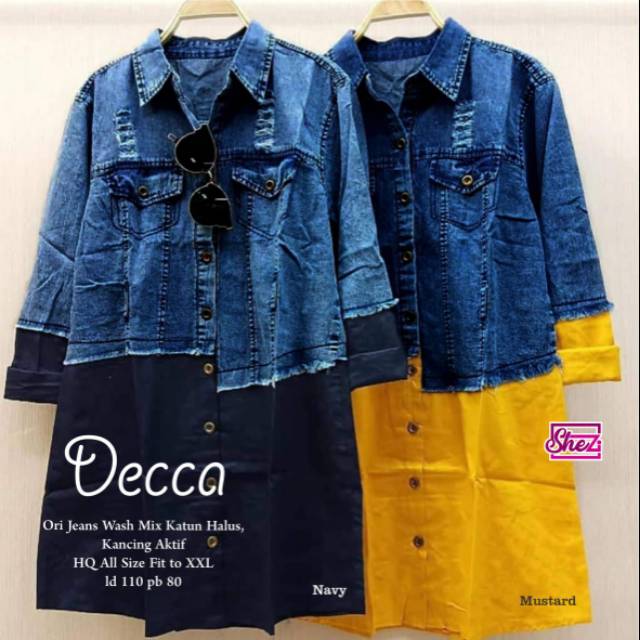 Decca Tunik Jeans Kombinasi