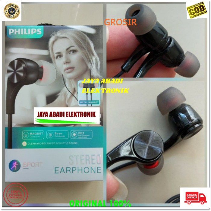 J316 PHILIPS MAGNET HANDSFREE DOUBLE BASS DUAL BASS HEADSET MAGNETIC MIC STEREO CALL HIFI EARPOD HF CABLE KABEL EARPHONE MUSIK TELPON HP MEGABASS HANDPHONE AUDIO SUARA SMULE KARAOKE MAGNETIK  BISA SEMUA JENIS HP DENGAN SUARA JERNIH DAN BASNYA BULET