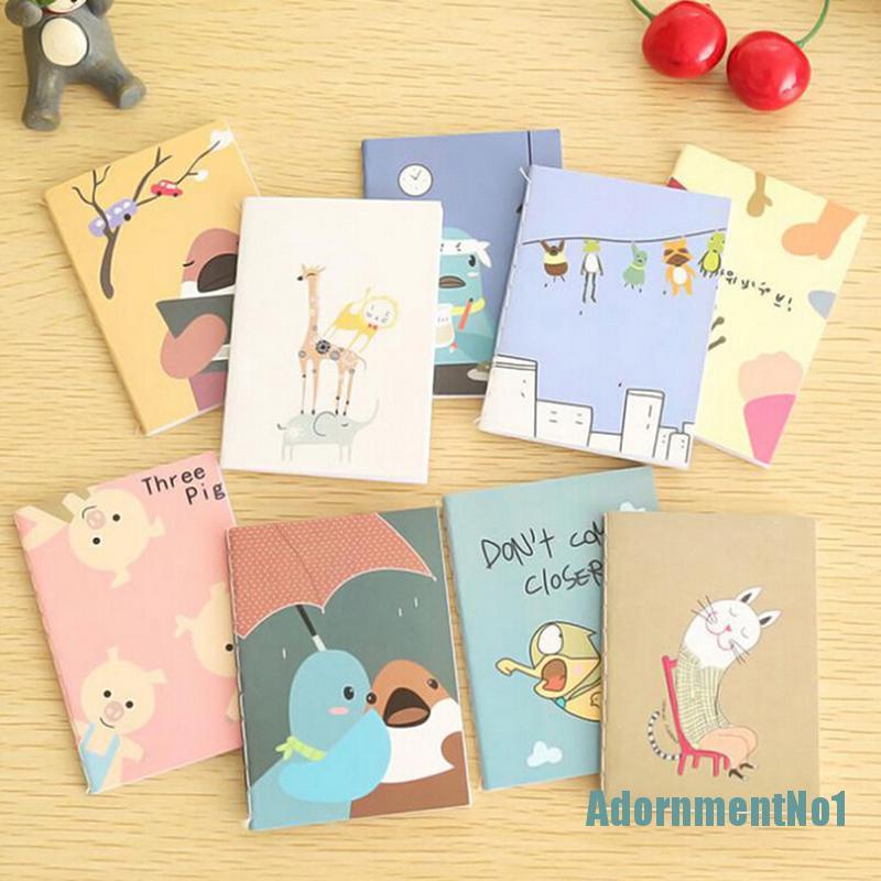 (AdornmentNo1) 1pc Buku Notebook / Catatan / Jurnal / Diary Mini Motif Kartun Lucu