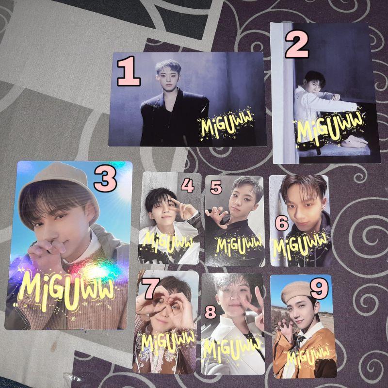 PC POSTCARD SEVENTEEN ALBUM FACE THE SUN SHADOW VER. JEONGHAN JOSHUA JUN HOSHI WOOZI THE8 BENE WEVER